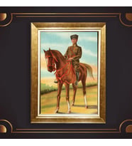 Altın Varaklı Çerçeveli Paspartulu Atatürk Tablo z5134 (Gold)