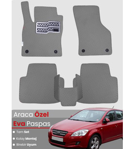 KİA CEED (2007-2011) Uyumlu EVA Paspas Tam Set–Araca Özel,Kolay Montaj,Su Geçirmez