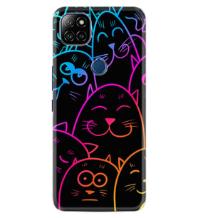 Casper E30 F20 X20 Kılıf Desemli Silikon Neon Cats 1790
