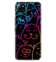 Casper E30 F20 X20 Kılıf Desemli Silikon Neon Cats 1790
