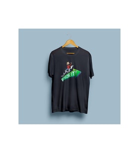 Oversize I'm On It Tasarım Unisex T-shirt (Siyah)