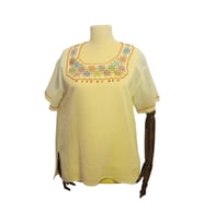 The Sile Fabric Sile Bezi Boncuklu Nakış Bluz (Ekru)