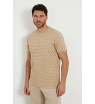 Guess Marshall Erkek Bej Aktif Regular Fit T-Shirt Z2YI05J1314-P13W