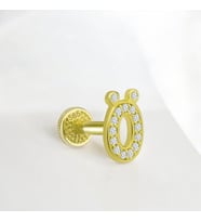 Glorria Altın Ö Harfi Tragus Piercing