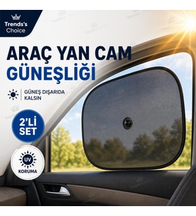 Araç Oto Güneşlik Yan Cam Güneşlik Perde Vantuzlu Araç Yan Cam Güneşliği UV Korumalı