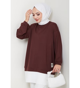Arma Detay Piliseli Oysho Tunik 1627 - Acı Kahve
