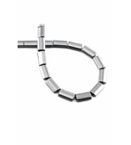 Hematit Doğal Taş Parlak Füme Dikdörtgen Kesim 7x13mm Dizi [AA]