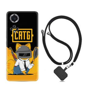 Huawei Nova Y70 Y90 Nova 9 SE  Kılıf Boyun Askılı Silikon Cat G 1677