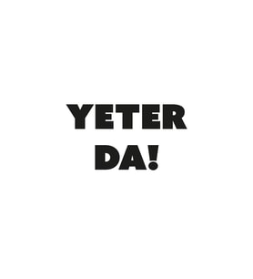Yeter Da! Oto Sticker Siyah 20*11 Cm