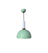 Dylight Retro Metal Dekoratif Rustik Kafesli Yeşil Tekli Sarkıt Avize Çap 30 cm