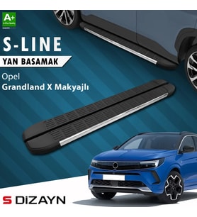 S-Dizayn Opel Grandland X Makyajlı Hybrid S-Line Krom Yan Basamak 183 Cm 2021-2024 A+ Kalite