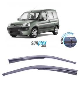 PEUGEOT PARTNER /  CİTROEN BERLİNGO 2002-2007 Uyumlu Cam Rüzgarlığı 2 Prç. 1.SINIF
