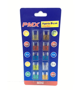 PMX Üniversal 10 lu Araç Mini Tip Bıçak Sigorta Seti
