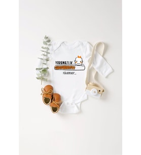 Unisex Bebek Yaramazlık Yükleniyor Baskılı Body Zıbın