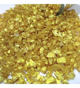 Tahtakale Toptancı Dekoratif Gerçek Cam Kırığı (4-8 MM Arlığında  50 GR) Gold