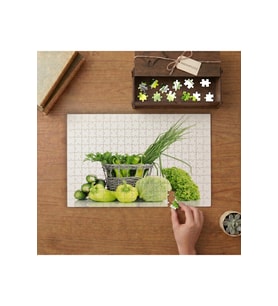 Sepette Taze Sebzeler Tasarımı 240 parça Ahşap Puzzle Ahşap Kutuda MP00375