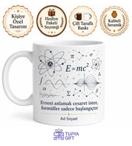 Kişiye Özel Fizik Meraklısı Kupa Bardak İsimli Hediye Fizikçi Mug
