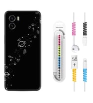 Vivo Y15S Y32 Y33S Y51 Y53S Kılıf Kablo Koruma Spiral Silikon Planet 1620
