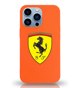 Apple iPhone 13 Pro Max  Lansman Kılıf Ferrari Tasarımlı Altı Kapalı İçi Kadife Kaplı  Kapak (Şeffaf)
