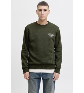 Jack & Jones JJMAKOTO Sweat Crew Neck Erkek Sweatshirt - Şık ve Rahat Tasarım (Yeşil)