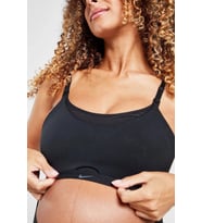 Nike Alate Light Support Lightly Lined Nursing Sports Bra Maternity Hamile Emzirme Spor Sütyeni Siyah