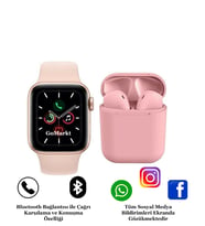 Smart Watch 6 Series Akıllı Saat ve İ12 Bluetooth Kulaklık Xiaomi Mi Lite 11 Uyumlu