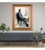 Altın Paspartulu Atatürk  Çerçeveli Tablo C339 (Gold)