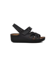 Ayakmod Bej  Kadın Düz Sandalet 09-985 Z (Siyah)