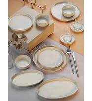Aryıldız Ar248928 Sc Amber Platin Porselen Kahvaltı Takımı 32 Parça