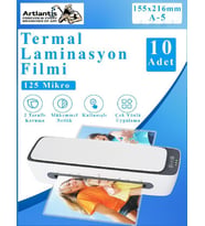 Laminasyon Filmi Parlak A5 10 lu 1 Paket 125 Mikron Laminasyon Kaplama Pvc Kaplama Poşeti 10 Adet (Beyaz)