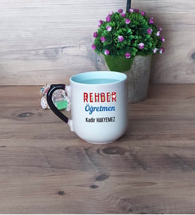 Rehber Öğretmen Kupa Bardak Sihirli Oval Fotoğraflı Öğretmenler Günü Hediyesi