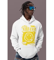 Tasarım Nirvana Rock Metal Müzik Grubu Baskılı Unisex Oversize Hoodie