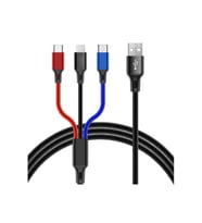 Üç Başlıklı Usb Şarj kablosu 3in1 Micro+iphone+Type-c Üniversal hızlı Şarj Kablosu üçlü (Karışık)