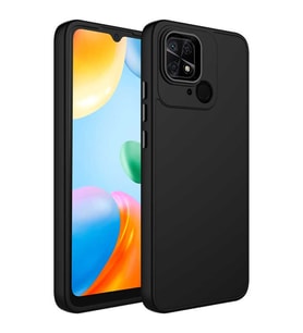 Xiaomi Redmi 10C Kılıf Luna Dışı Soft Yumuşak İçi Kadife Kılıf (Siyah)