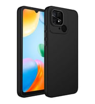 Xiaomi Redmi 10C Kılıf Luna Dışı Soft Yumuşak İçi Kadife Kılıf (Siyah)