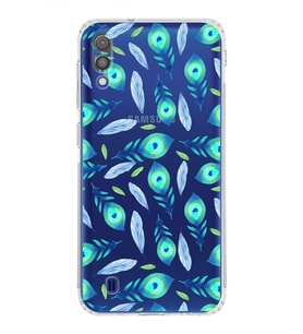 PrintiFy Samsung Galaxy M10 ile Uyumlu Nazar Boncuğu 3 Baskılı Kamera Korumalı Şeffaf Silikon Kılıf