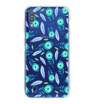 PrintiFy Samsung Galaxy M10 ile Uyumlu Nazar Boncuğu 3 Baskılı Kamera Korumalı Şeffaf Silikon Kılıf