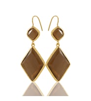 Kadir Jewellery 22 Ayar Altın Kaplama Kadın Sallantılı Küpe -El İşçiliği Ve Hipoalerjenik Küpe