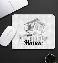 Mimarlara Özel Tasarım Mouse Pad 23x19cm Fare Altlığı Kaydırmaz Taban De602