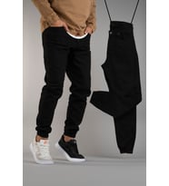 Erkek Slim Fit Dar Kesim Jogger Pantolon Siyah