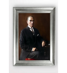 Gümüş Çerçeveli Atatürk Tablo cv1072