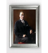 Gümüş Çerçeveli Atatürk Tablo cv1072