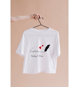 Aşk Love Sevgili Tasarımlı Tişört Kişiye Özel ( Unisex - Büyük - Çocuk )