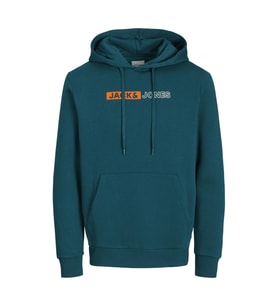Jack & Jones 12233599 Jjecorp Logo Sweat Hood Petrol