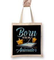 Born To Be An Animator Professional Artist Bez Çanta Uzun Saplı
