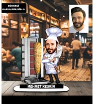 KİŞİYE ÖZEL ERKEK DÖNERCİ TASARIMLI KARİKATÜR BİBLO B42