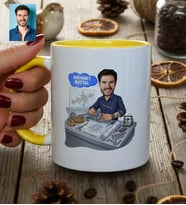 Kişiye Özel Karikatürlü Makine Mühendisi Kupa Bardak Mühendisler Günü Hediyesi