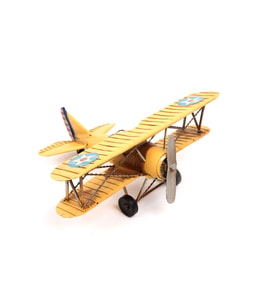 Dekoratif Metal Uçak Çift Kanatlı 0710E-666 Model-M18