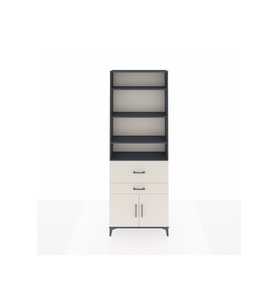 Arges Dolap 5 Raflı 2 Çekmeceli 2 Kapaklı 88x30x243 Antrasit-Aytaşı