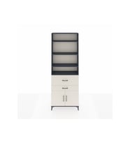Arges Dolap 5 Raflı 2 Çekmeceli 2 Kapaklı 88x30x243 Antrasit-Aytaşı